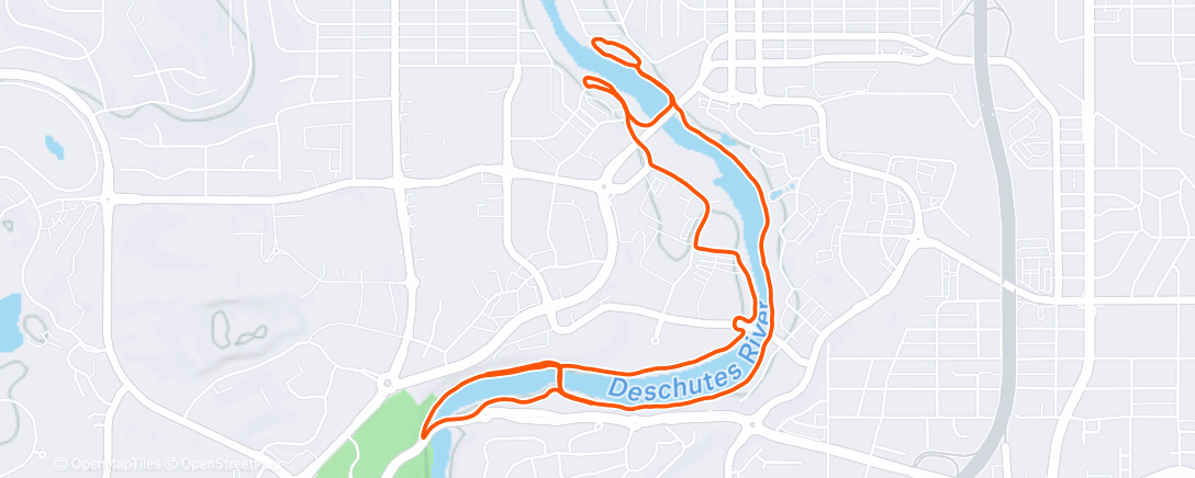 Map of the activity, Morning Run