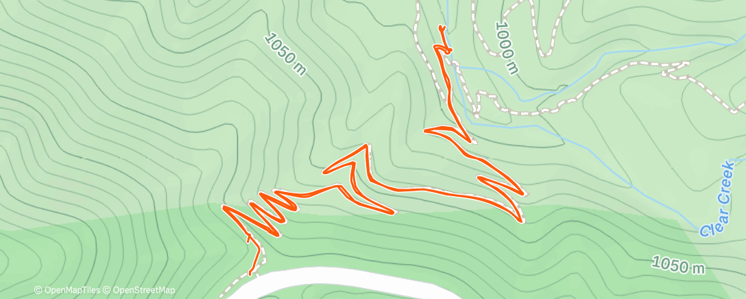 Map of the activity, Morning Hike
