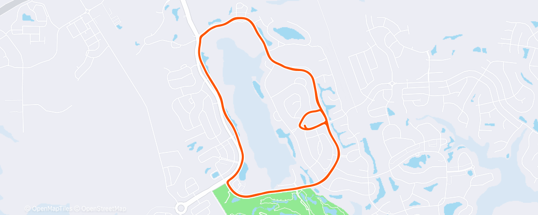 Map of the activity, Afternoon Run