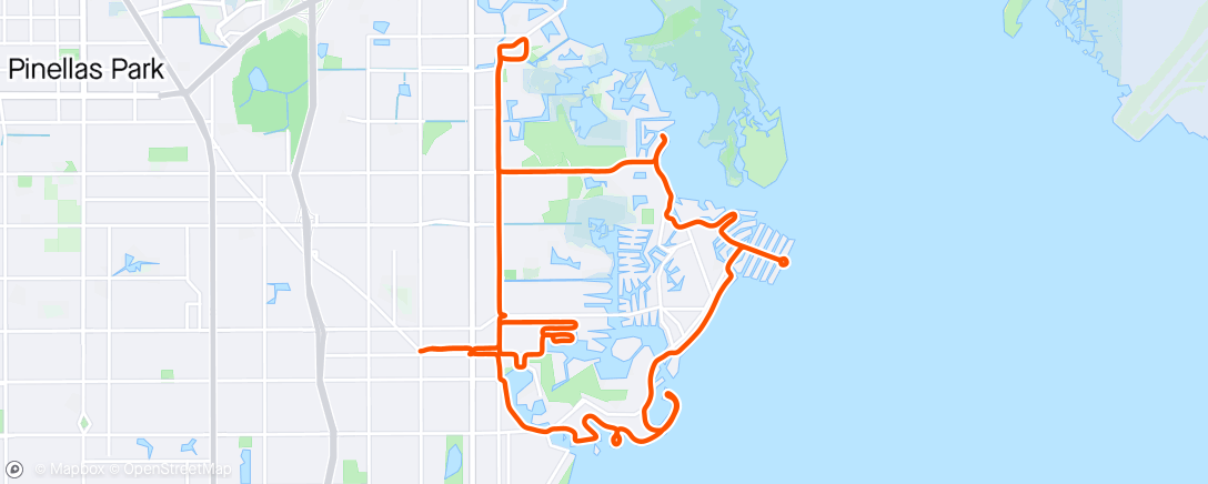 Mapa de la actividad, 4 x 2 miles