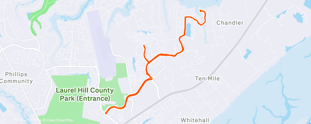 Map of the activity, Week 49.1 - Just run ≤ 165 BPM, Tmp: 66°