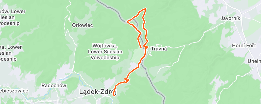 Map of the activity, Lunch Hike