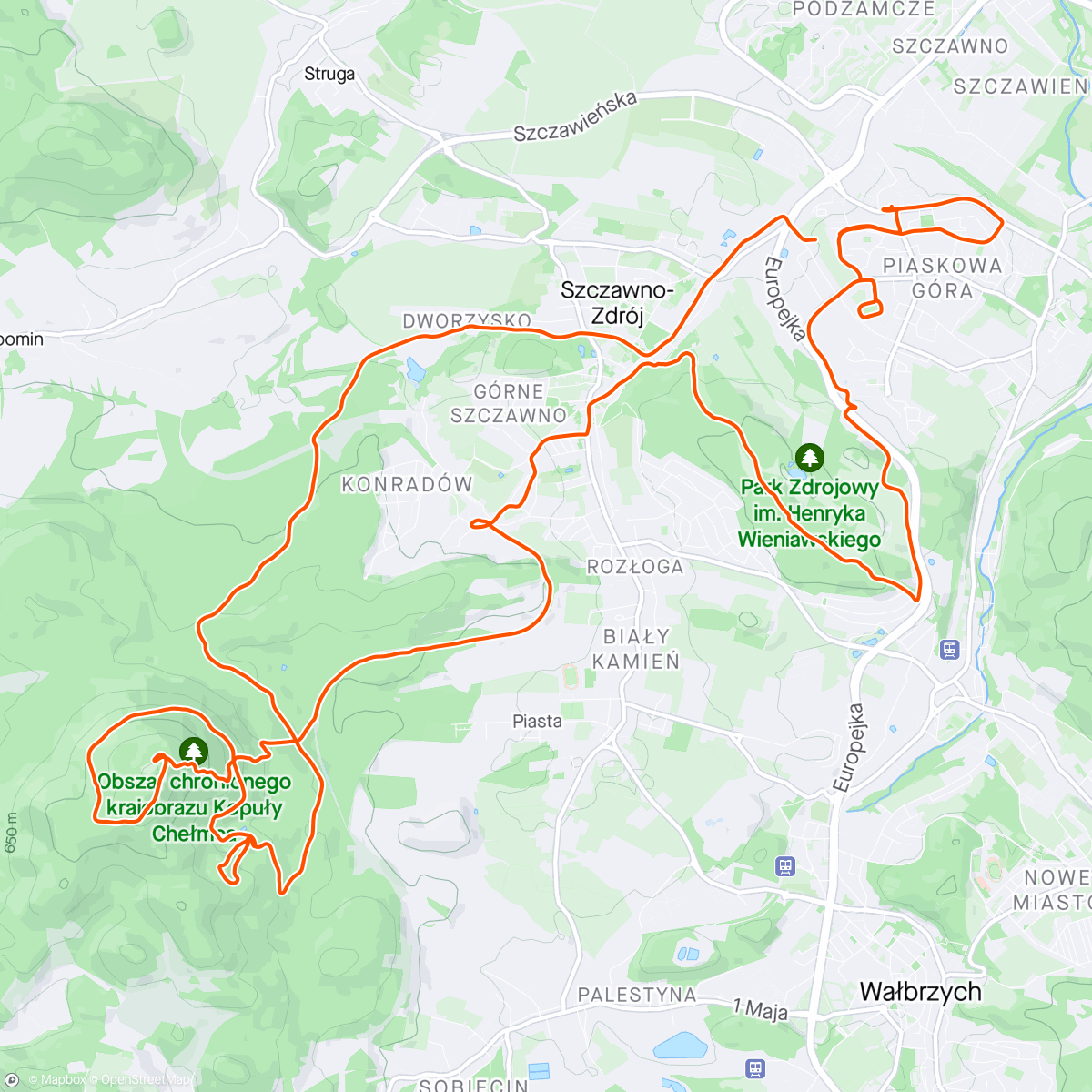 Map of the activity, Chełmiec, Gedymina
