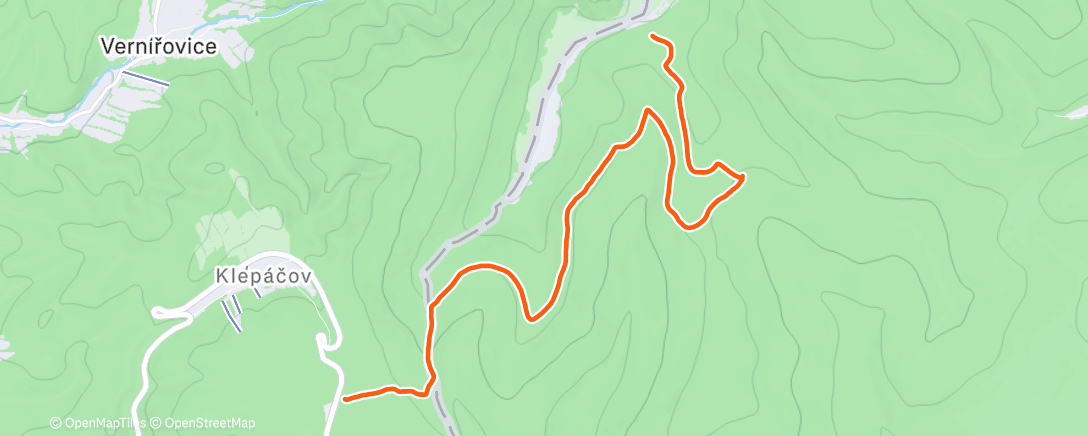 Map of the activity, Afternoon Walk