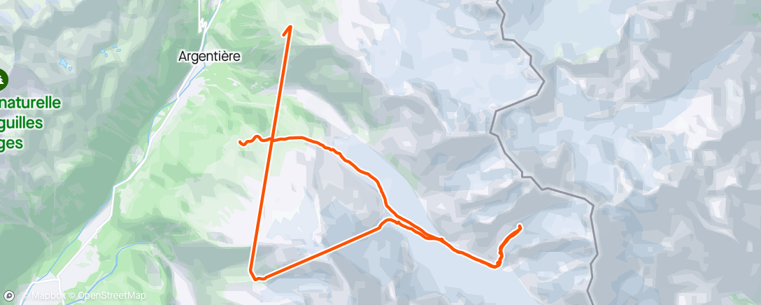 Map of the activity, De retour à Chamonix