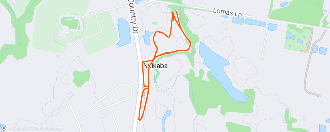 Mapa de la actividad, Nulkaba Parkrun