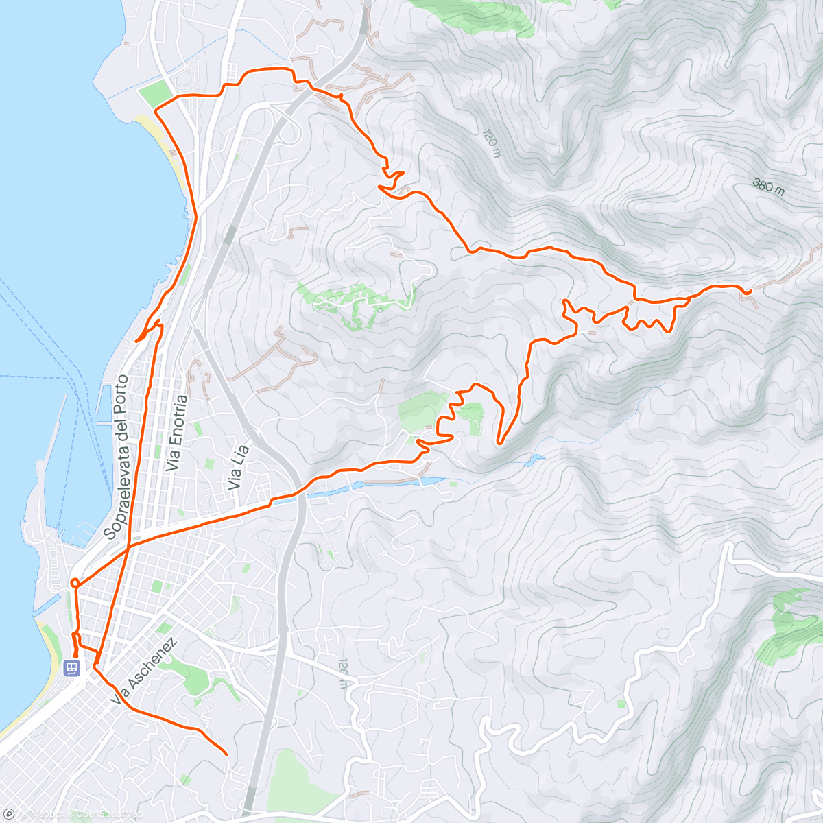 Map of the activity, Sessione di mountain biking pomeridiana