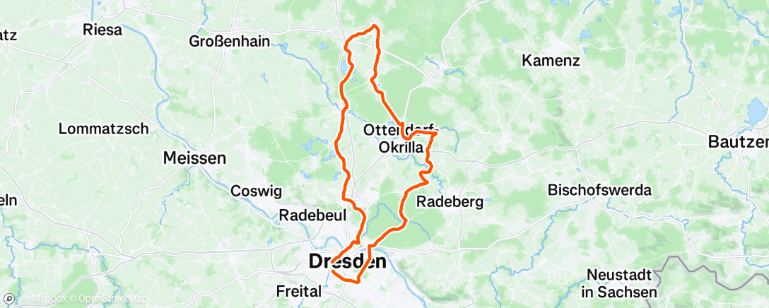 Map of the activity, RCD Vereinsausfahrt