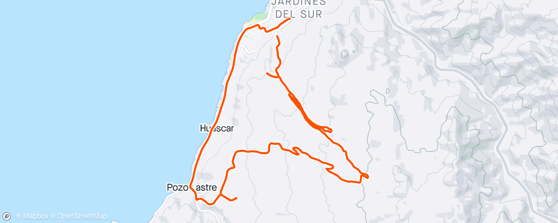 Map of the activity, Desafío Lomas& Mar& Tierra.