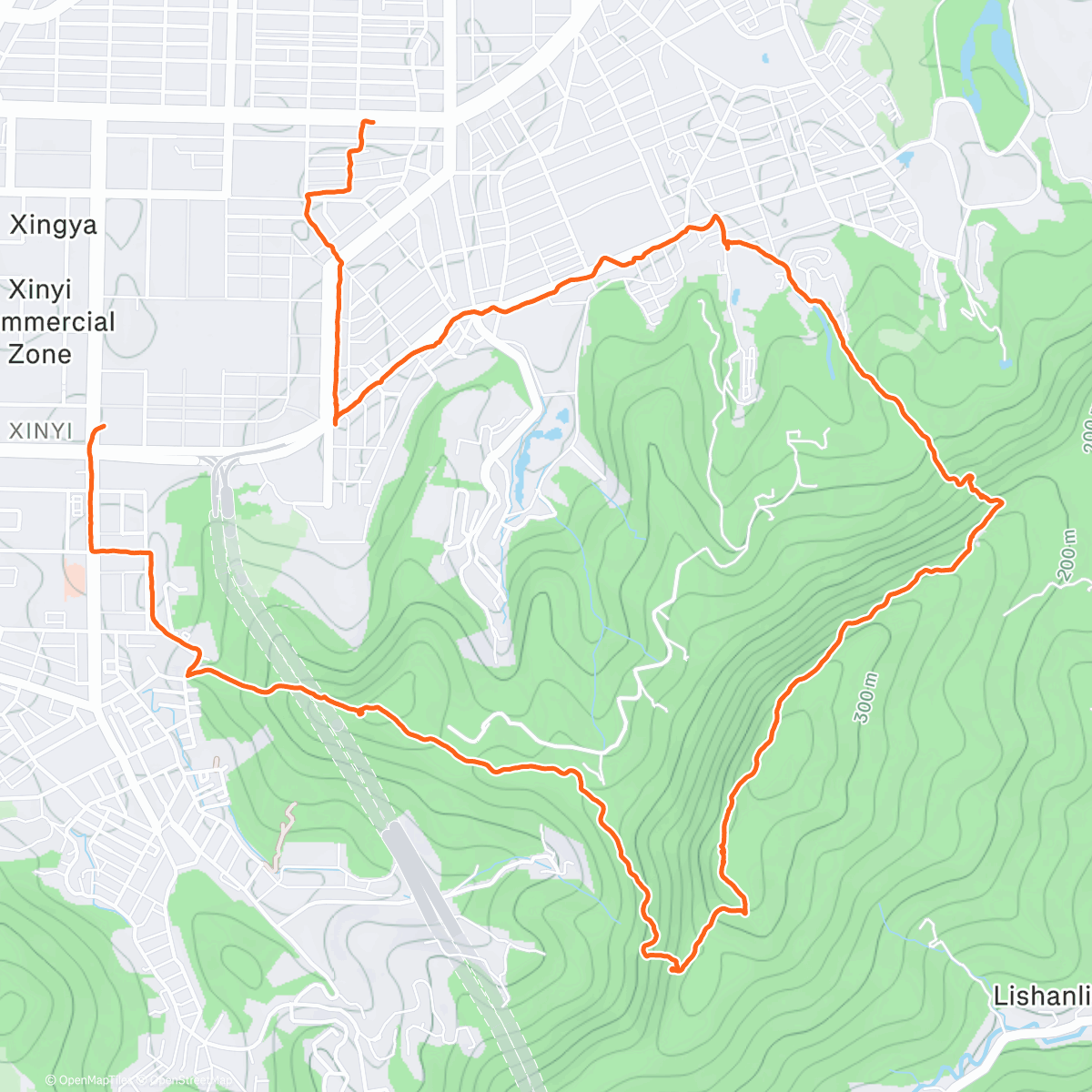 Map of the activity, Elephant Mountain