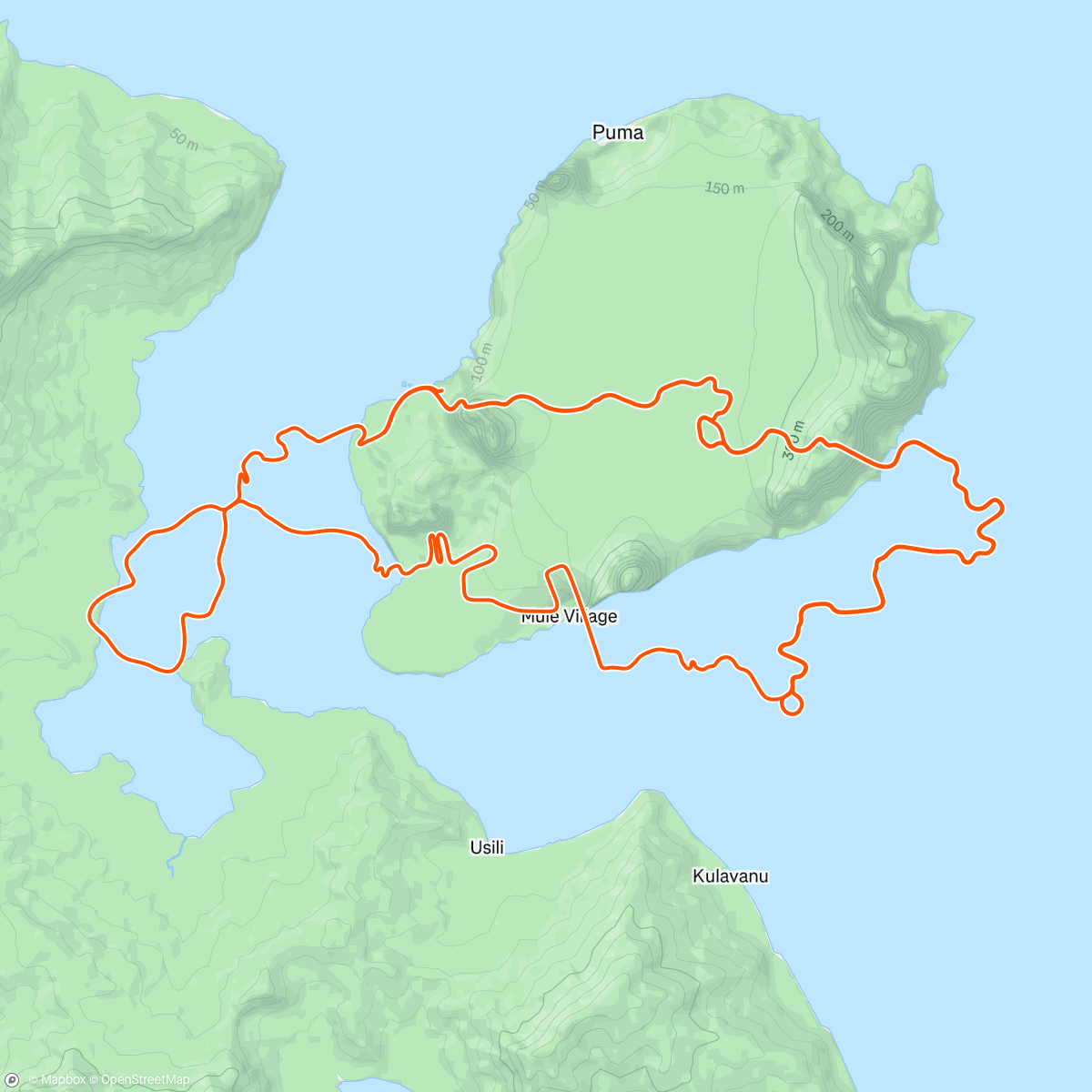 Map of the activity, 3 Hours on the gas