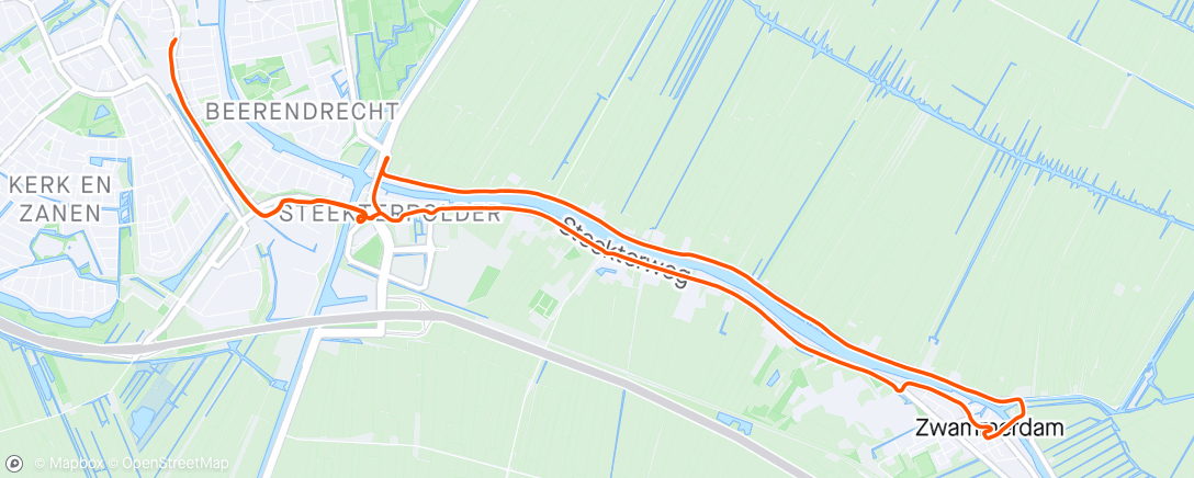 Mapa da atividade, Middagloop
