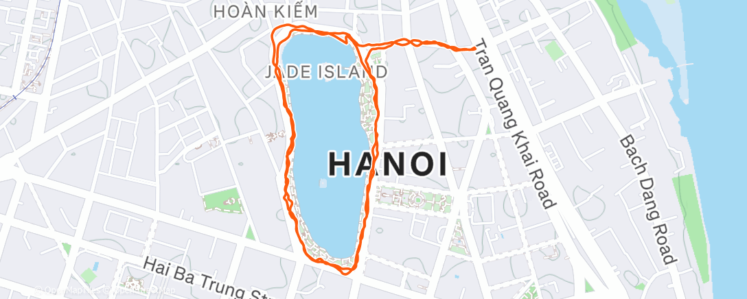 Map of the activity, Morning Run