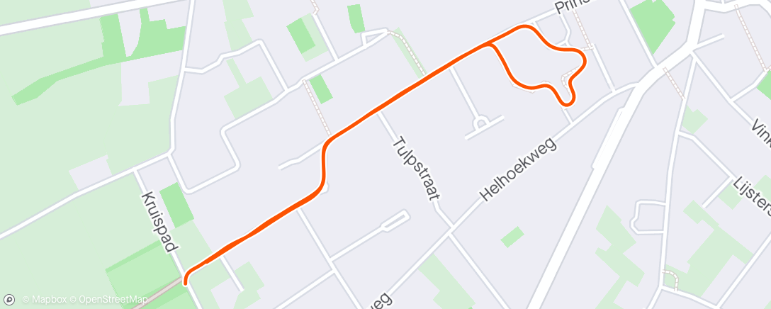 Map of the activity, Duatlon Rijkevorsel: Run 2