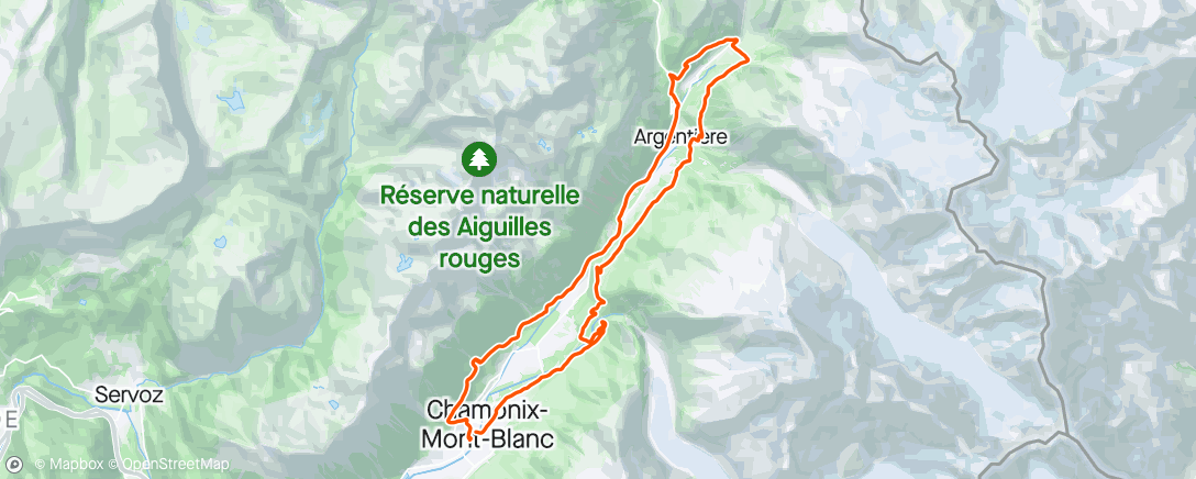 Mapa de la actividad, back on Chamonix’ groads 🥰