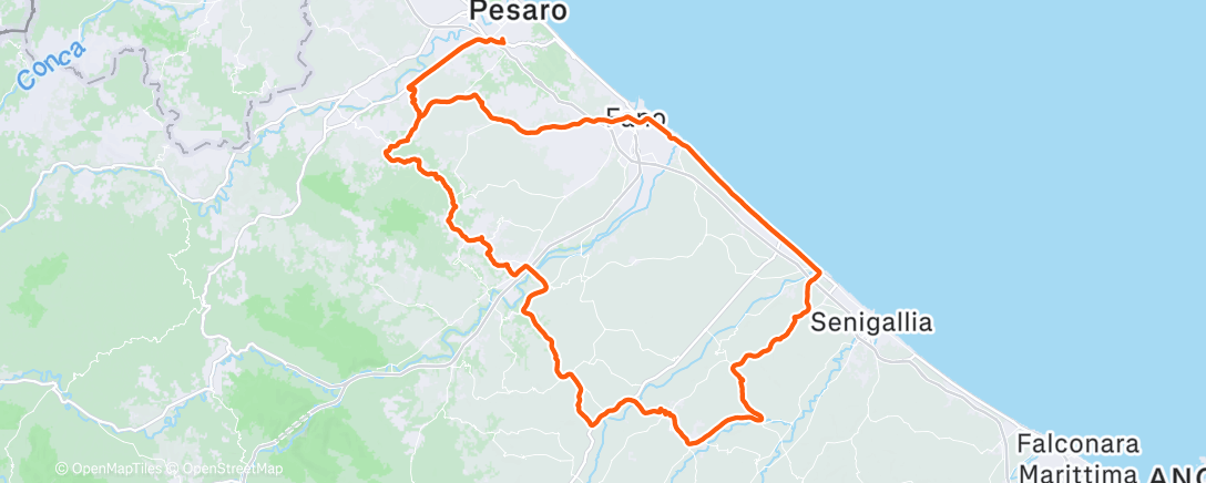Map of the activity, Mattina Giro