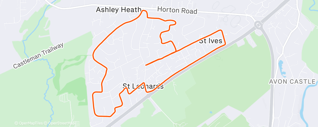 Map of the activity, Morning Run