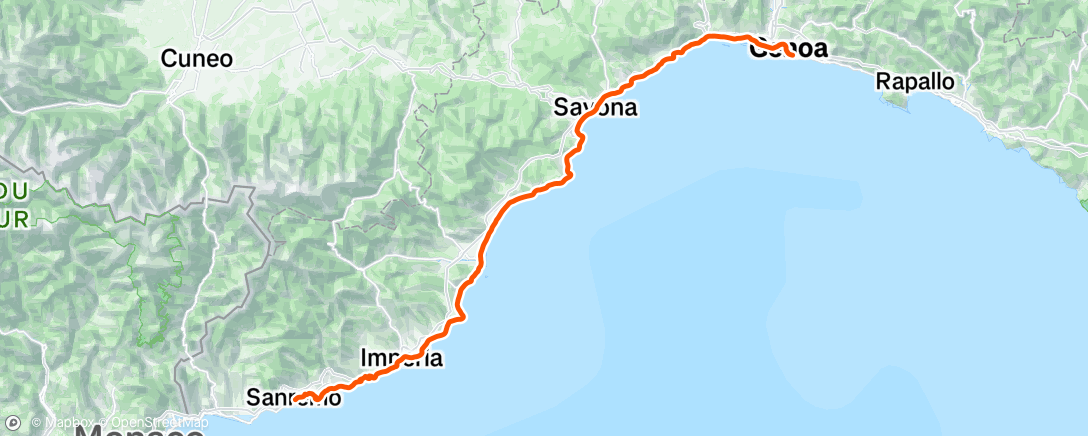 Map of the activity, Bicicleta por la mañana