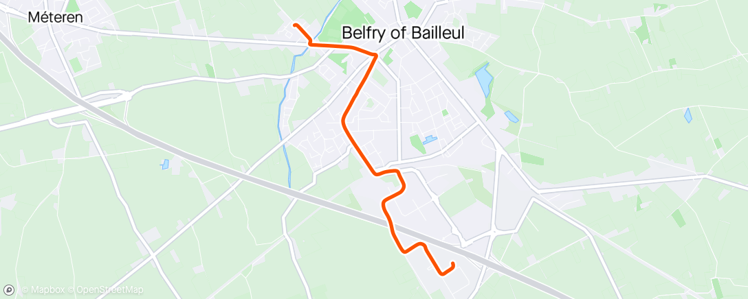 Map of the activity, vélotaf retour