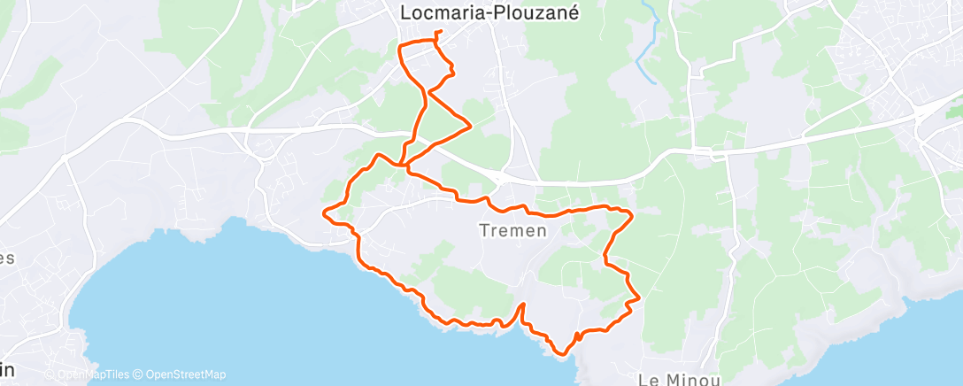 Map of the activity, Trail le midi