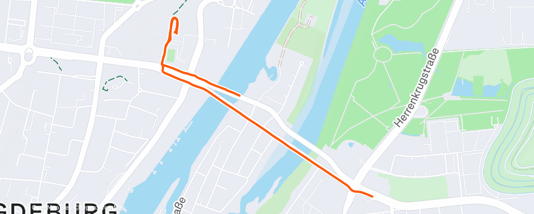 Map of the activity, Fahrt am Morgen