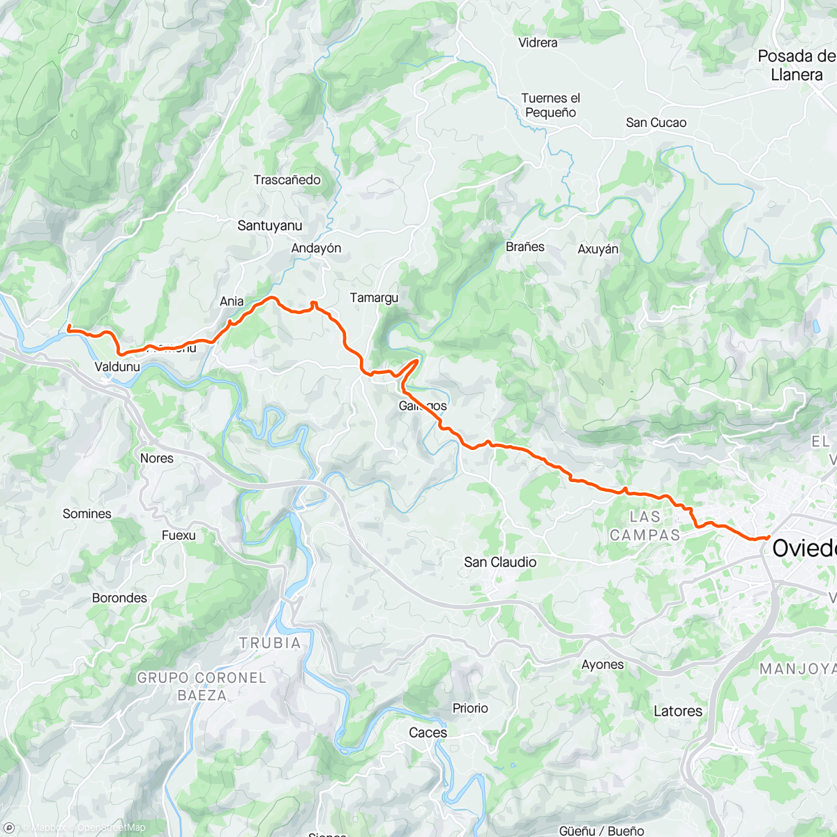 Map of the activity, CP Start Camino Primitivo Oviedo - Palladin