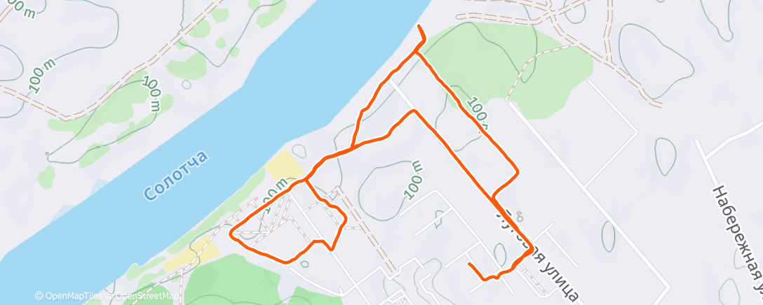 Карта физической активности (Полуденная ходьба)