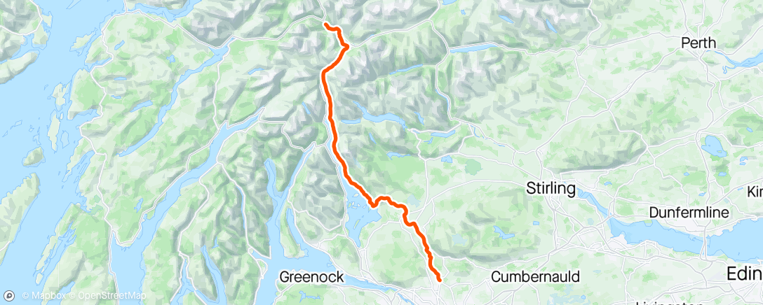 Karte der Aktivität „Highland Fling Ultramarathon”