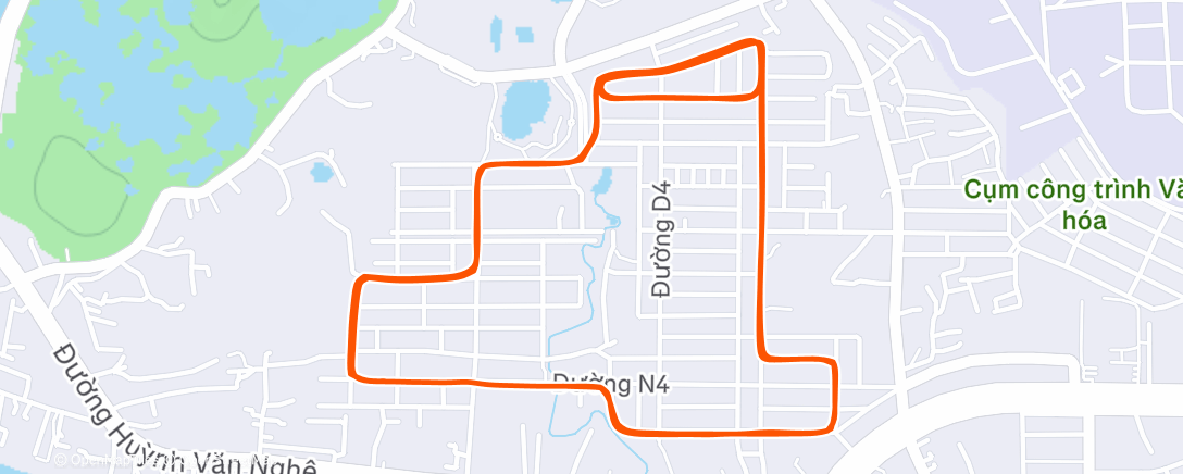 Map of the activity, Morning Run