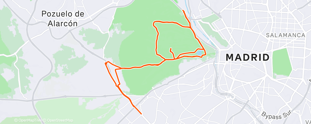 Карта физической активности (Bicicleta a la hora del almuerzo)