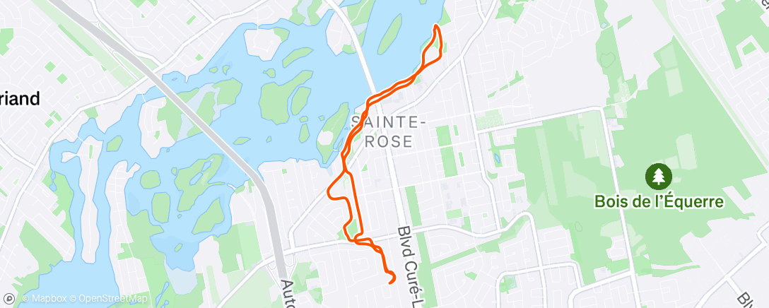 Map of the activity, Morning Run