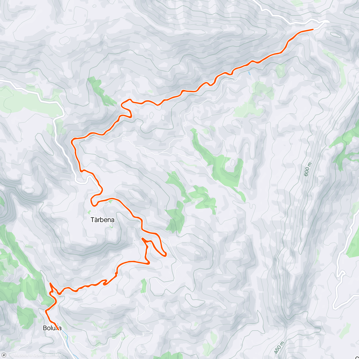 Map of the activity, ROUVY - Coll de Rates (from Bolulla)