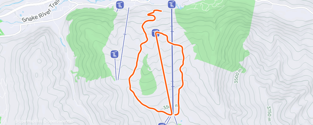 Map of the activity, Slopes - A day skiing at Keystone Resort