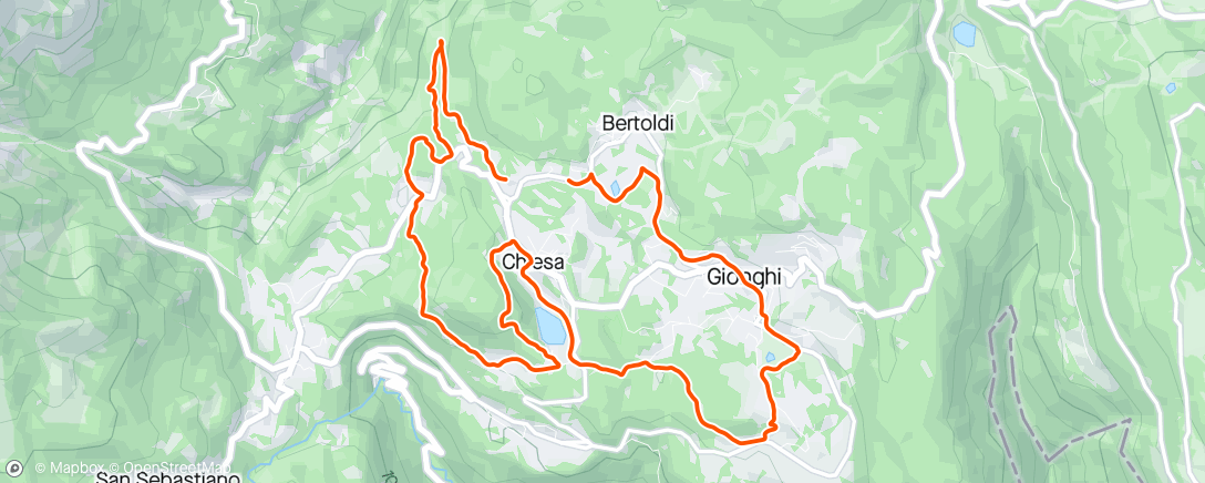 Map of the activity, Sessione di trail running all’ora di pranzo