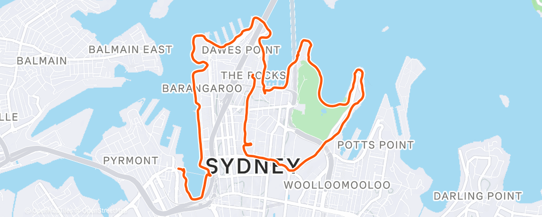 Map of the activity, Morning Walk
