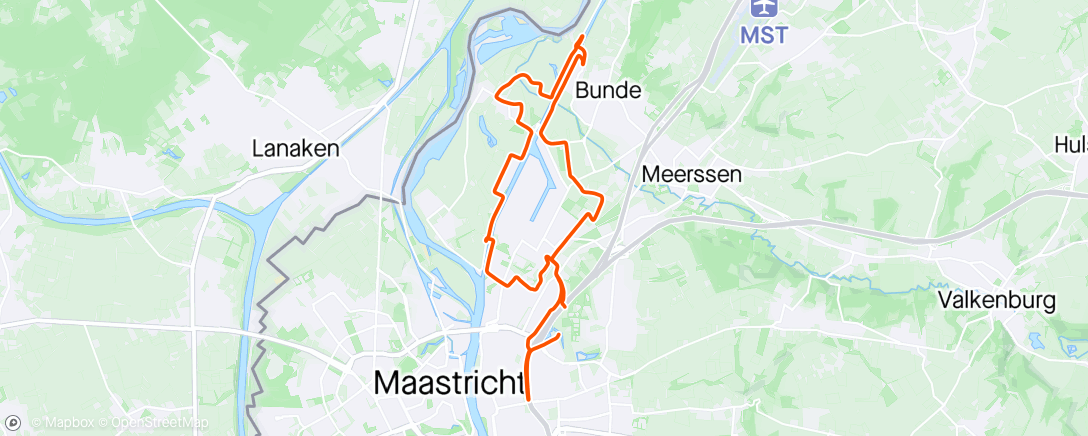 Mapa de la actividad (Groene loper Maastricht)