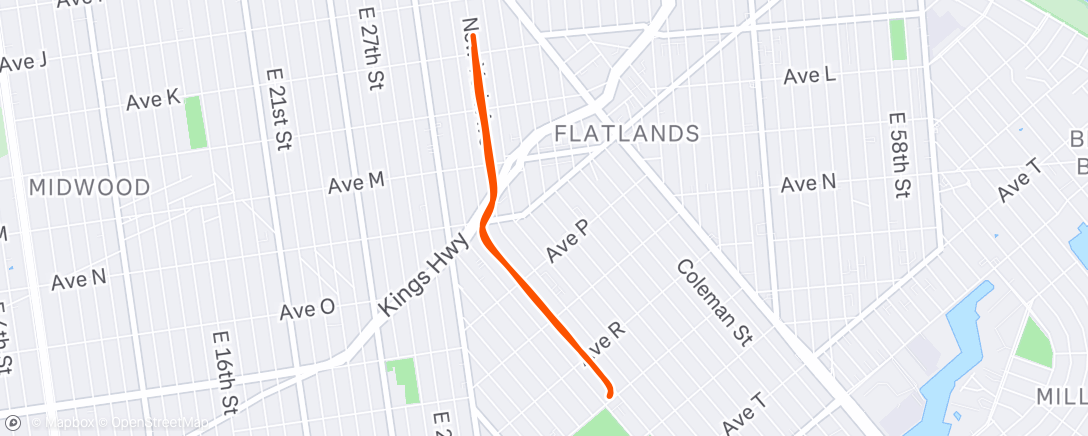 Map of the activity, Afternoon Run