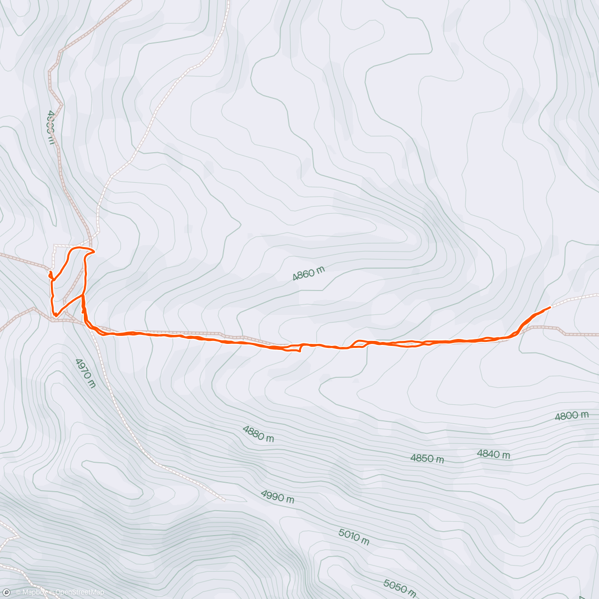 Mapa de la actividad, Morning Hike, Subida a Vinicunca, el Apu Ausangate como testigo