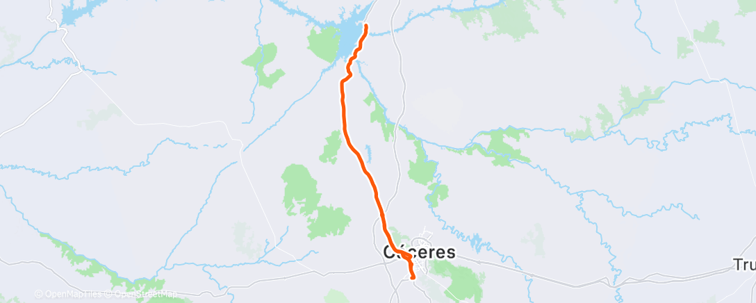 Map of the activity, Bicicleta por la mañana