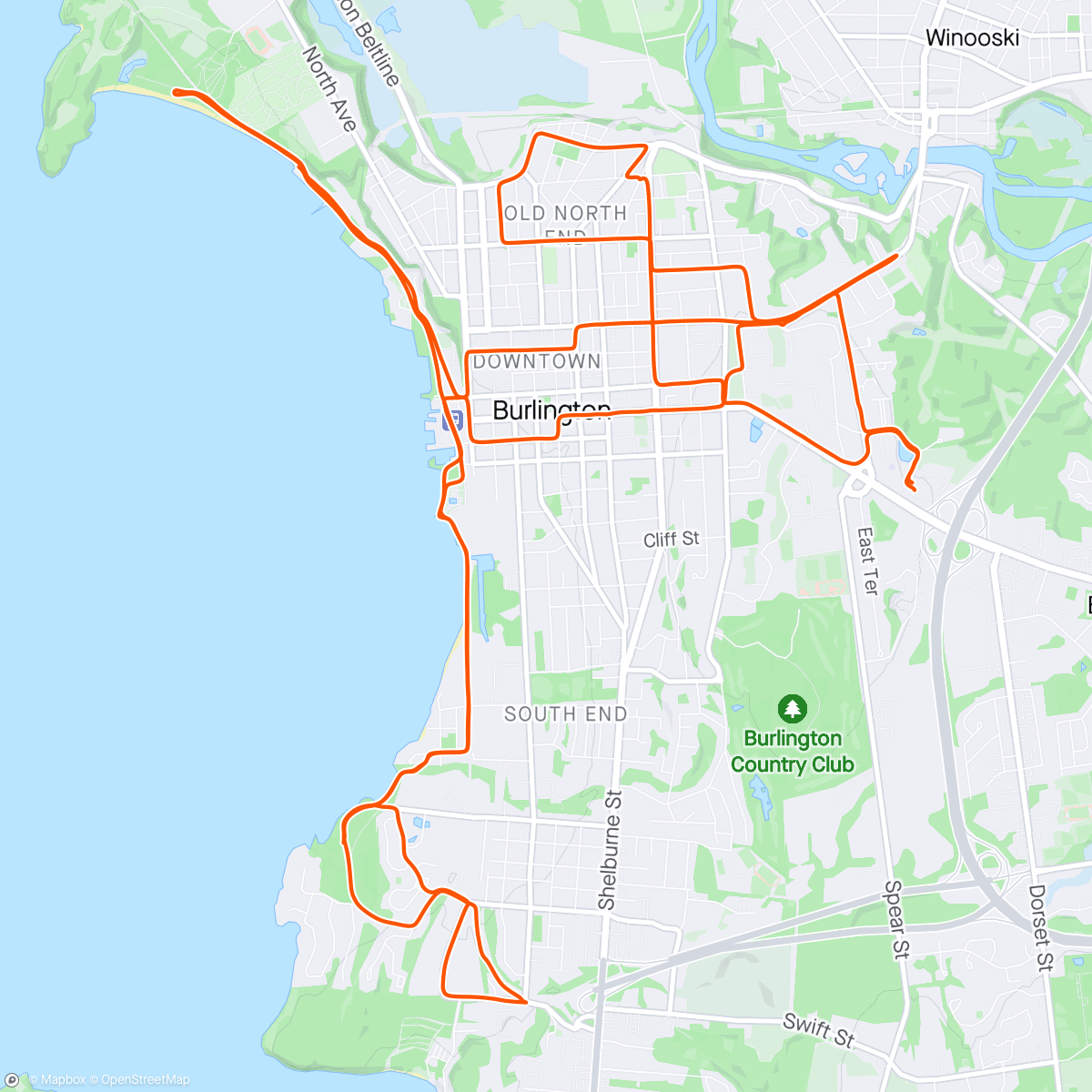 Map of the activity, Rail trail on the Rip