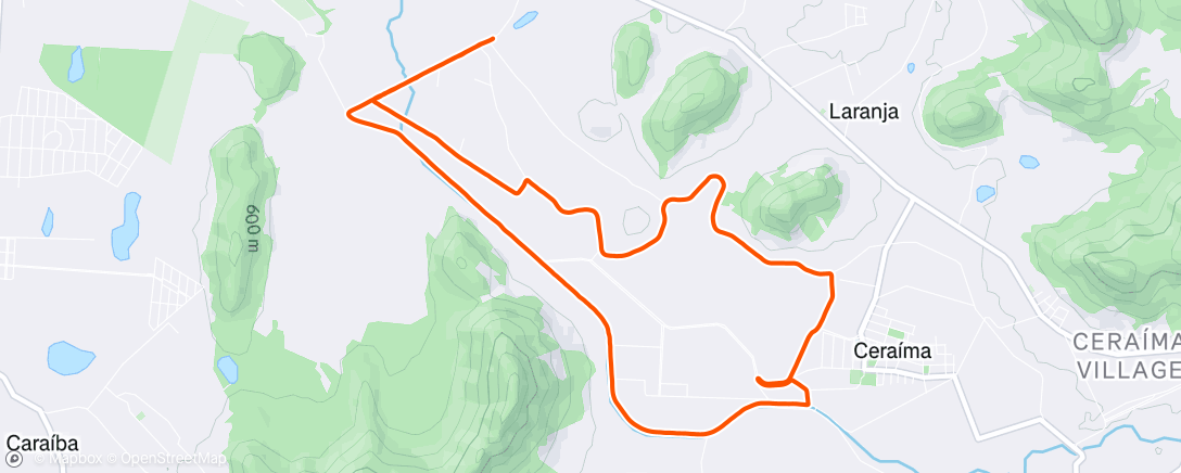 Map of the activity, Pedalada matinal