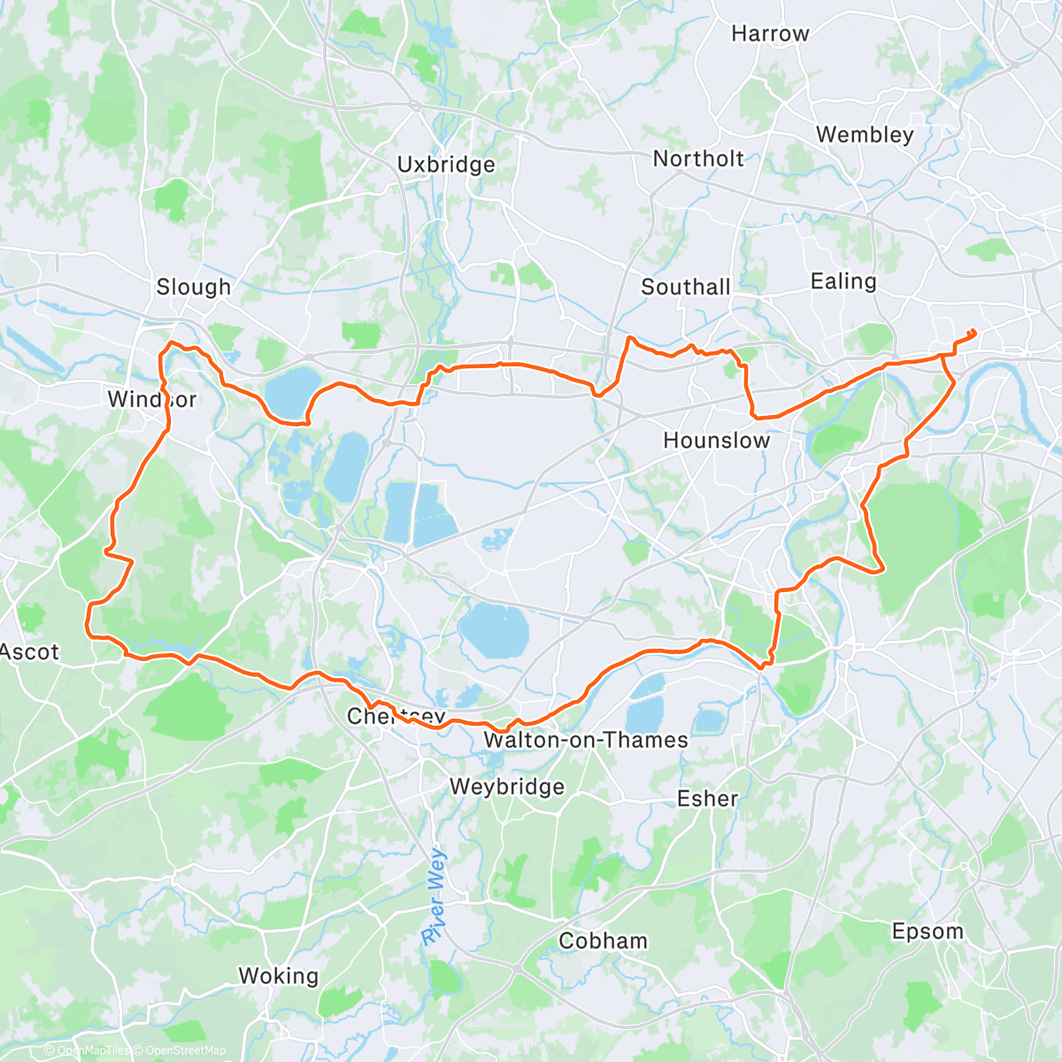 Map of the activity, Mums & Dads Xmas ride