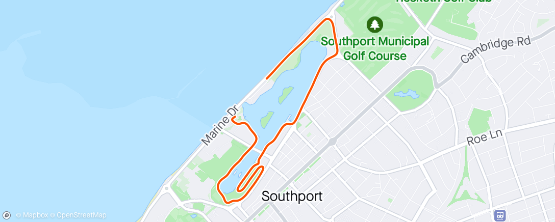 Карта физической активности (Southport Duathlon - Run 2)