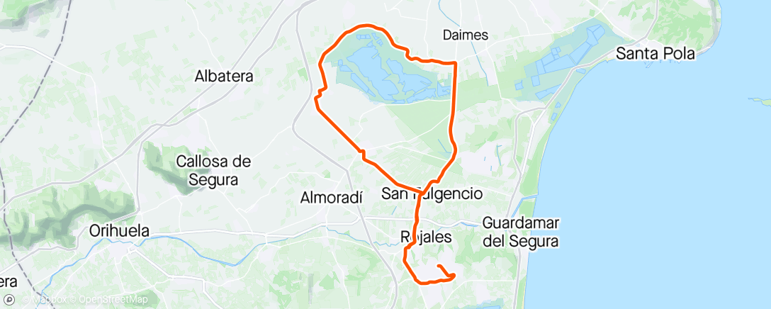Map of the activity, Today’s 🚴 Ride in 💨 windy and wet 🌧️conditions in 🇪🇸 with PJ ; short and nice Brunch ride 🤠✅