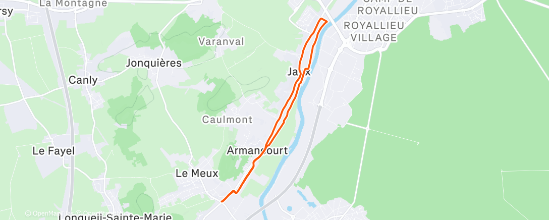 Map of the activity, Run après 4 jours off et la sortie longue