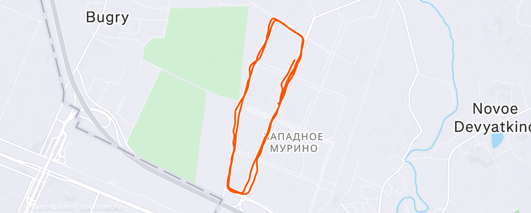 Map of the activity, Morning Run