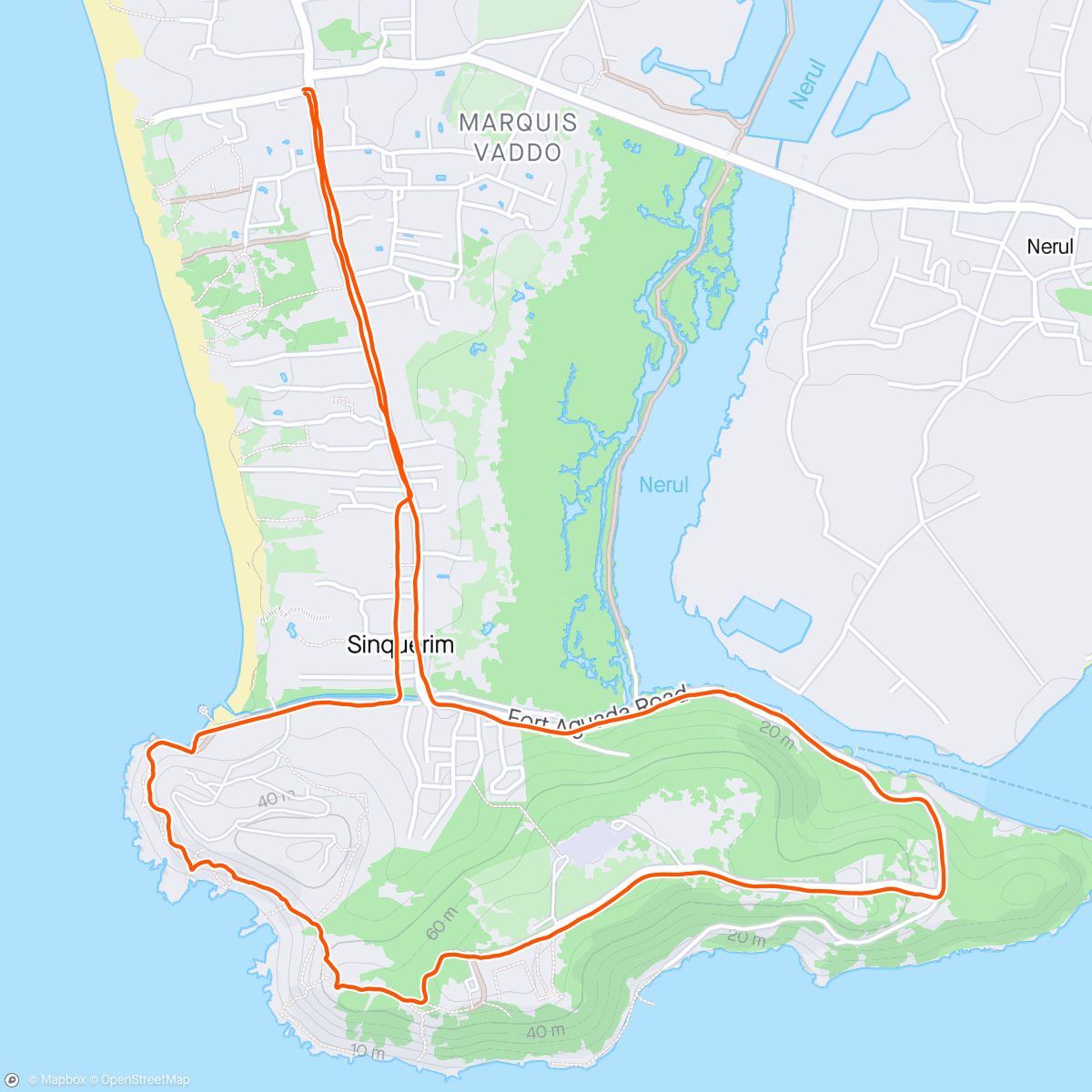 Map of the activity, Morning Run with Somesh