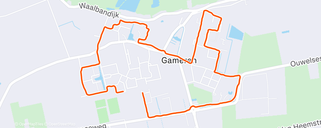 Map of the activity, Avondwandeling