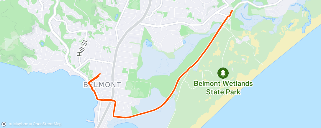 Map of the activity, Morning Run
