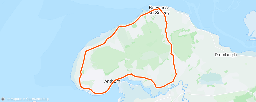 Map of the activity, The “I can see Scotland from here” Cumbria/Solway Half Marathon - hard work (Covid, windy, hot 🤪), but glad to get under 1:45, just 🥵😊